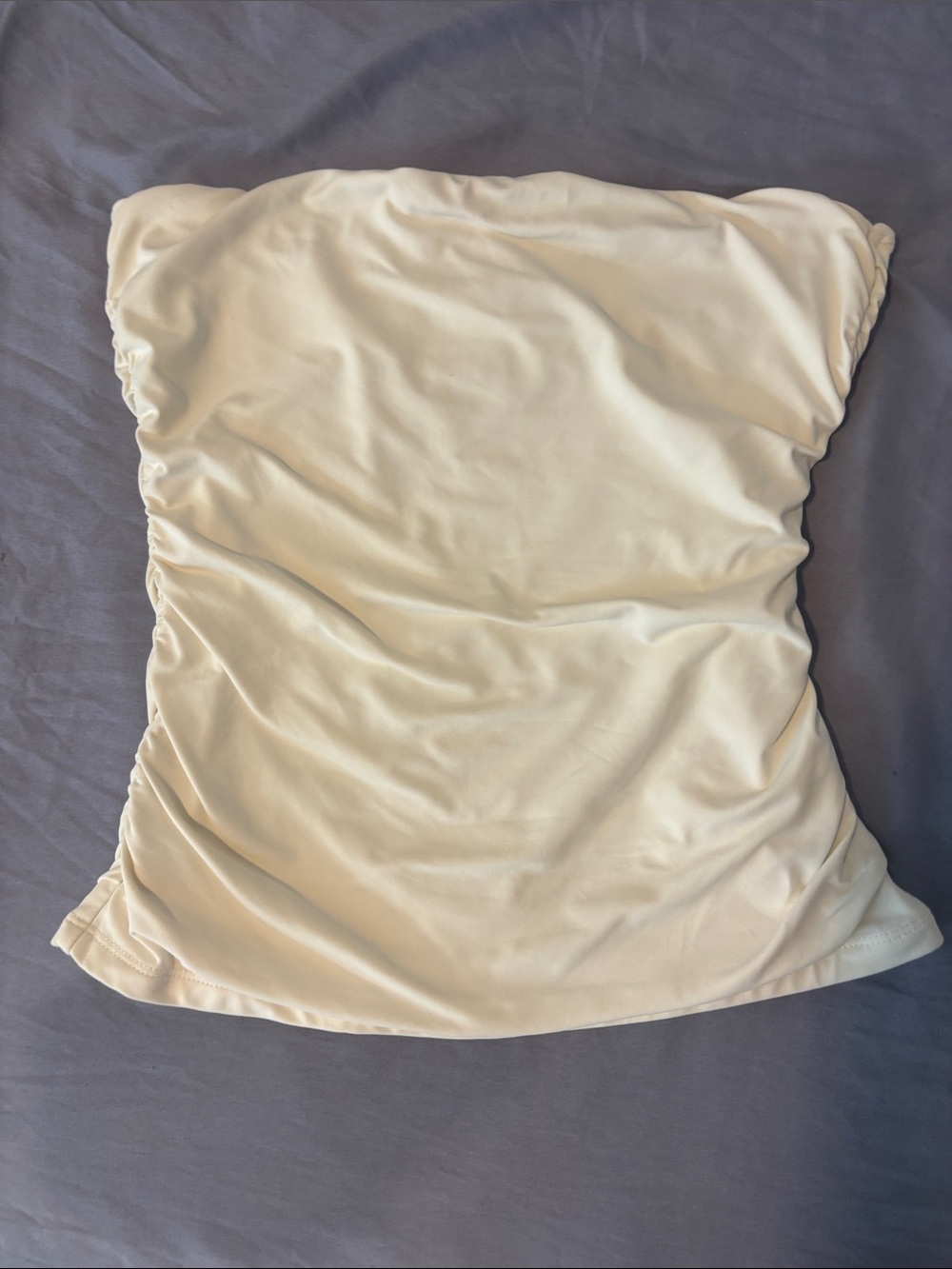House of Harlow 1960 Cream Strapless Ruched Bandeau